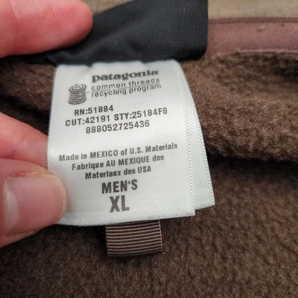 Vintage Patagonia Mens XL Brown Fleece Synchilla Full Zip Vest Y2K - Picture 8 of 9